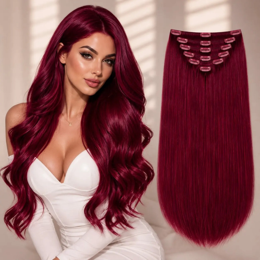 Clip-On White Platinum Burgundy Clip-On White Platinum Burgundy